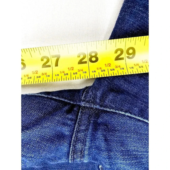 Madewell Size 26X28 Women's 10" High Rise Skinny Skinny Blue Denim Logo Jeans - Picture 6 of 11